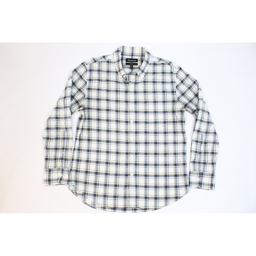 Bonobos‎ Slim Fit Mens Plaid Button Down Shirt Size M Long Sleeve